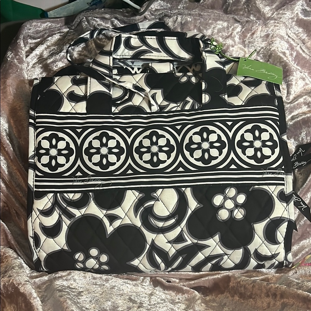 Vera Bradley Black and White Quilted Travel Bag